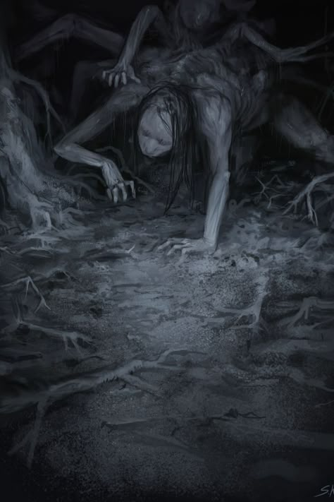 Creepy Paintings, Nightmares Art, Creepy Monster, Creepy Images, Body Horror, Horror Monsters, 다크 판타지, Cosmic Horror, Monster Concept Art