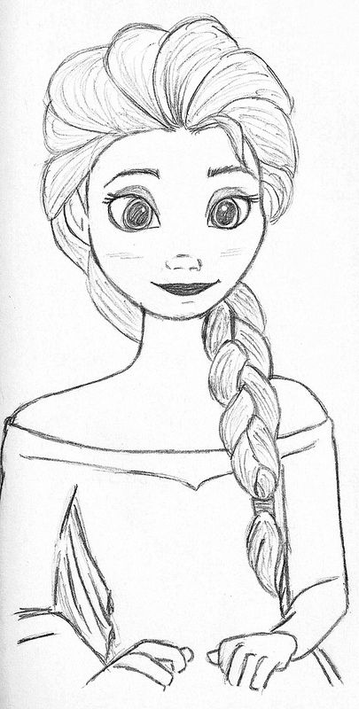 Elsa from Frozen, my tribute to the last wonderful Disney movie Disney Princess Sketches, Frozen Drawings, Princess Sketches, Elsa From Frozen, Disney Character Drawings, Easy Disney Drawings, Disney Drawings Sketches, Couple Drawing, Wallpaper Disney