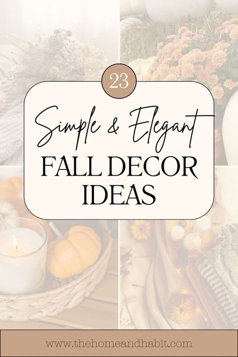 23 elegant and understated fall decor ideas to try this fall. With sustainable DIY and thrift options to make your home feel cozy, for less. Classy Fall Decor Ideas For The Home, Classy Diy Home Decor, Classy Autumn Decor, Classy Thanksgiving Decor, Elegant Fall Decor Ideas For The Home, Fall Decor 2024, Classy Fall Decor, Easy Fall Decorations, Subtle Fall Decor