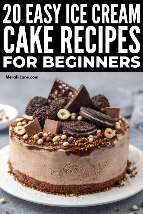 Ice Cream Cake No Chocolate, At Home Ice Cream Cake, Cookie Dough Ice Cream Cake Recipe Easy, I’ve Cream Cake Ideas, I Cream Cake, Ice Cream Cake Chocolate, Diy Dq Ice Cream Cake, Making An Ice Cream Cake, I E Cream Cake Recipes