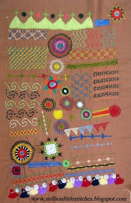 Million Little Stitches: Take it Further Challenge - March Lambani Embroidery Motif, Lambani Embroidery Designs, Lambadi Embroidery, Lambani Embroidery, Embroidered Ideas, Embroider Ideas, Kutch Work Designs, Handmade Stuffed Toys, Kutch Work