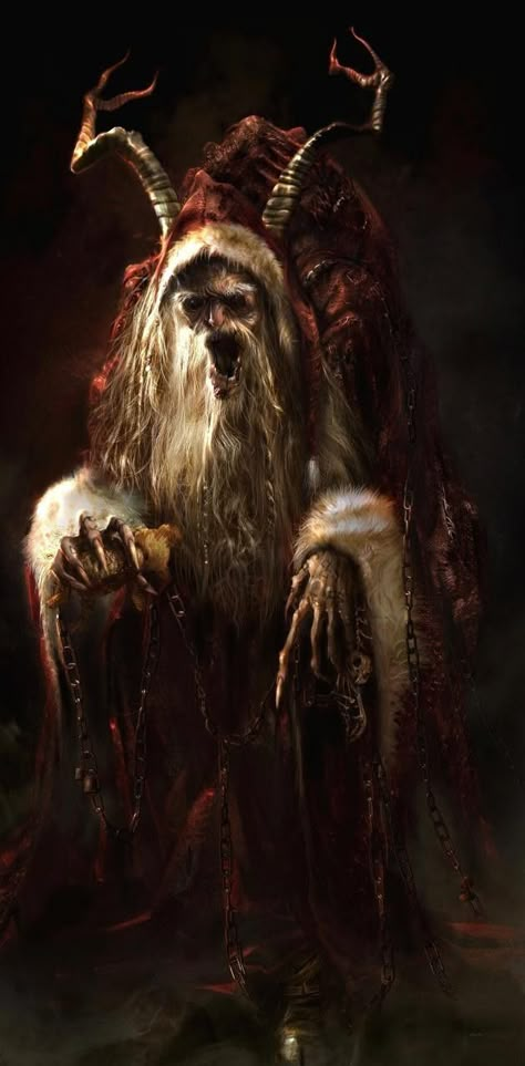 Krumpas Christmas, Christmas Horror Art, Krampus Movie, Christmas Dnd, Holiday Horror, Krampus Christmas, Pagan Christmas, Scary Christmas, Christmas Horror