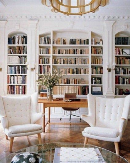 bc11 Home Library Rooms, Home Library Design, Home Libraries, Library Design, Trendy Home, A Living Room, Home Library, Front Room, Home Decor Tips