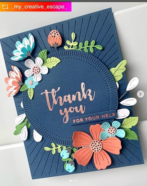 Bold Blooms Cards, Spellbinders Be Bold Blooms, Simple Paper Flower, Be Bold Blooms, Handmade Greeting Card Designs, Card Design Handmade, Paper Flower Crafts, Spellbinders Cards, Paper Crafts Card