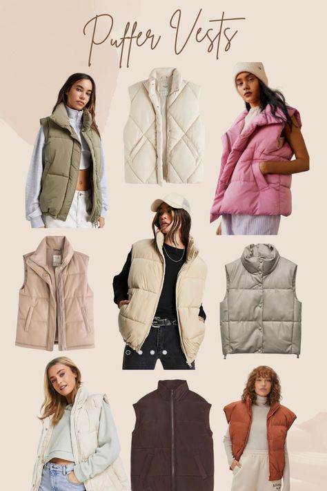 Padded Sleeveless High Neck Puffer … curated on LTK Beige Puffer Vest Outfit, Sleeveless Puffer Jacket Outfit, Outfit Ideas Snow, Beige Puffer Vest, Puff Jacket Outfit, Beige Puffer, Puffer Vest Outfit, Puffer Jacket Outfit, Jacket Outfit Women