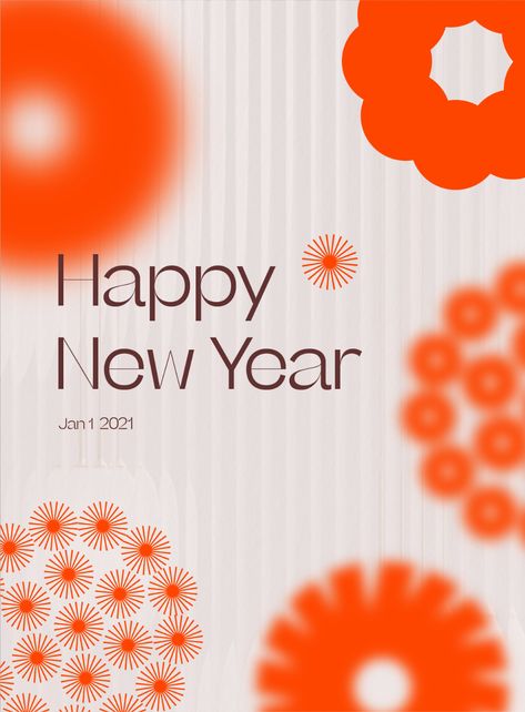 Happy New Year on Behance New Year Logo, New Year Typography, New Year Card Design, Chinese New Year Poster, New Year Poster, Happy New Year Card, Chinese New Year Card, Chinese New Year Design, Year Poster