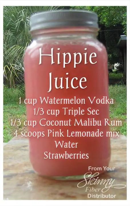 Hippie Juice, Malibu Rum, Drink Drank Drunk, Jello Shots, Triple Sec, Alcohol Drinks, Alcohol Drink Recipes, 5 O Clock Somewhere, Daiquiri