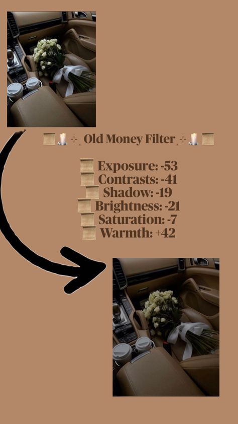 #cameraroll #filters #oldmoney How To Edit Old Money Photos, Vintage Filter Iphone Edit, Aesthetic Picture Filters, Clean Photo Edit, Fall Picture Editing Iphone, Old Money Filter Iphone, Old Money Photo Edit, Apple Camera Filters, Digital Camera Filter Iphone