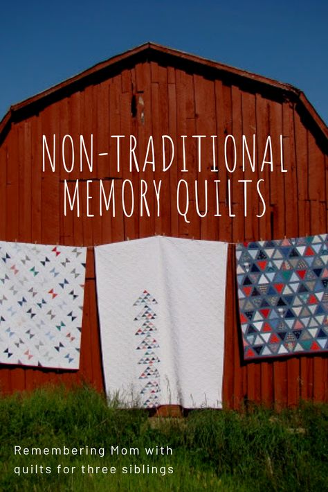 Memory Quilt Ideas Inspiration, Memory Quilt From Shirts, Modern Memory Quilt, Quilts Made From Loved Ones Clothing, Memory Quilt Ideas Old Shirts, Memorial Clothes Ideas, Memory Quilt Patterns Free, Baby Clothes Memory Quilt, Quilt From Old Shirts