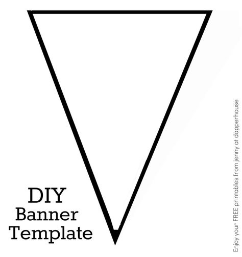 Diy Banner Template, Pennant Banner Template, Diy Party Banner, Printable Banner Template, Make Your Own Banner, Party Banner Template, Free Printable Banner Letters, Printable Letter Templates, Triangle Template