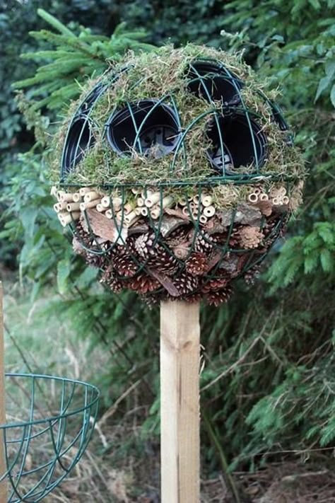 Build A Bug, Bug Hotels, Hotel Garden, Bee Hotel, Bug Hotel, Garden Activities, Insect Hotel, Wildlife Garden, Sensory Garden