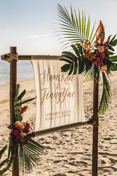 Distance Quotes, Tropical Wedding Theme, Beach Wedding Decorations Reception, Tropical Wedding Decor, Dream Beach Wedding, Rustic Wedding Decorations, Tropical Beach Wedding, Boho Beach Wedding, Black Quotes