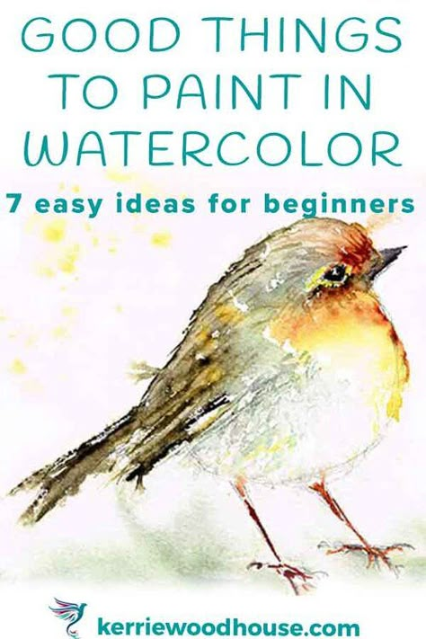 Good Things To Paint, Easy Watercolor Ideas For Beginners, Watercolor Ideas For Beginners, Easy Watercolor Ideas, Paint Birds, Things To Paint, Learn Watercolor Painting, Frida Art, Bird Watercolor Paintings