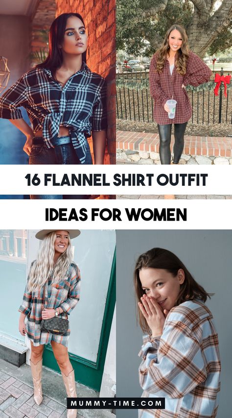 Flannel shirts are perfect for chic, effortless outfits! 🌸🧥 Explore our curated ideas for styling flannel shirts, from relaxed looks to sophisticated ensembles. Stay warm while looking fabulous! Don’t forget to save this pin for your next outfit inspiration! 📌✨ Womens Oversized Flannel Shirt, Flannel Outfits Streetwear Women, Khaki Button Down Shirt Outfit Women, Business Casual With Flannel, White And Brown Flannel Outfit, Women’s Flannel Shirt, Styling Mens Flannel For Women, Flannel Outfits For Work, Dressing Up A Flannel Shirt