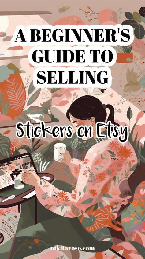 How To Start Your Own Sticker Business, Sticker Ideas To Sell, How To Make Stickers With Canva, Sticker Making Business, How To Sell Stickers On Etsy, Selling Stickers Online, Selling Stickers On Etsy, How To Sell Stickers, Etsy Sticker Shop