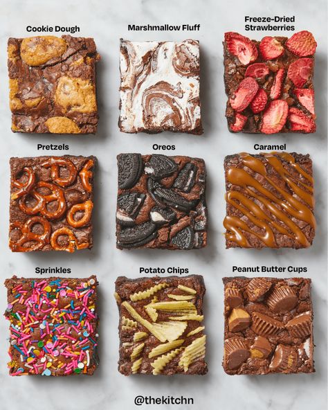 Brownie With Sprinkles, How To Package Brownies, Fancy Brownie Recipes, Different Sweets, Toppings For Brownies, Brownies Toppings Ideas, Brownie Toppings Ideas, Brownies With Toppings, Brownies Topping Ideas