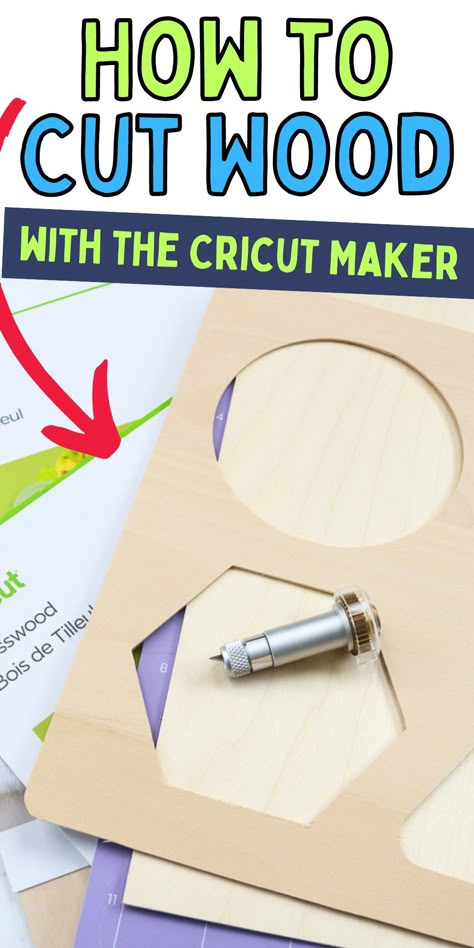 Wood For Cricut Maker, How To Carve Wood With Cricut, Basal Wood Cricut, Cricut Projects Wood Diy Crafts, Cricut Maker Wood Cutouts, Cricut Projects With Wood, Circuit Wood Projects, How To Cut Wood With Cricut Maker, How To Make Magnets With Cricut