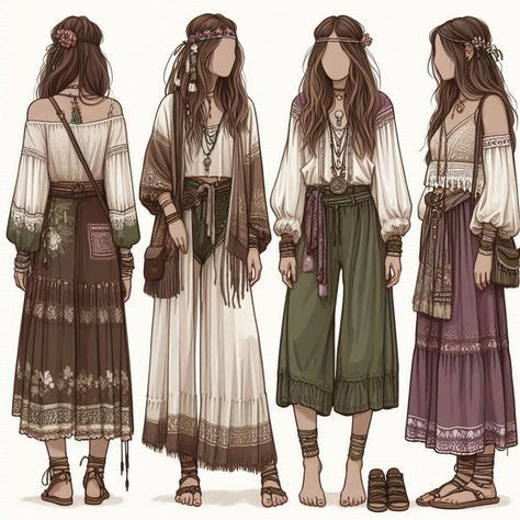 Islander Outfit, Hippie Girl Outfits, Bohemio Style, Forest Aesthetic Outfit, Earth Outfits, Boho Hippie Outfits, Hippie Dresses Boho, Girlfriend Clothes, Earth Girl