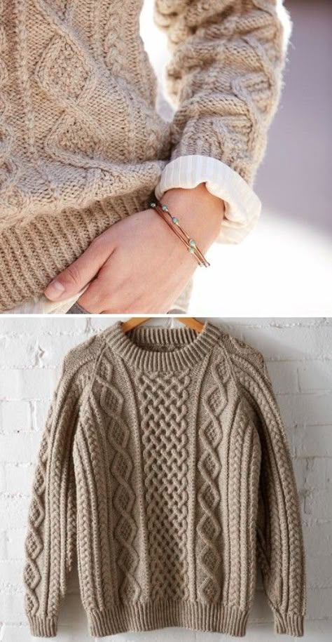 Honeycomb Aran - Free Pattern | Beautiful Skills - Crochet Knitting Quilting | Bloglovin’ Cable Knit Sweater Pattern Free, Free Aran Knitting Patterns, Cable Knit Sweater Pattern, Aran Sweaters, Advanced Knitting, Aran Knitting Patterns, Cable Knitting Patterns, Cable Knitting, Aran Sweater