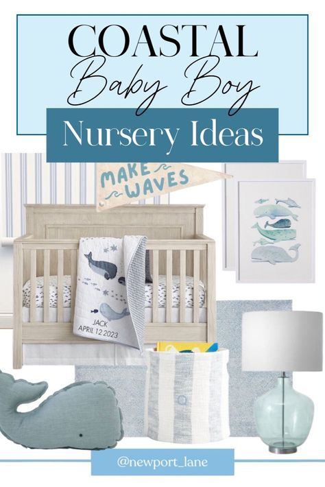 Transform your little one's space with Coastal Baby Boy Nursery Ideas that bring a fresh, beachy feel to your home. Explore these Home Decor Ideas to create a calming and serene environment, perfect for your baby boy. From soft blues to nautical accents, discover how to style a beautiful coastal-themed nursery. Nursery Ideas Coastal, Baby Boy Nursery Ocean Theme, Baby Boy Ocean Theme Nursery, Boy Nursery Ideas Simple, Simple Ocean Themed Nursery, Coastal Boy Nursery, Boho Nursery Boy, Coastal Nursery Boy Artwork, Boy Nursery Nautical