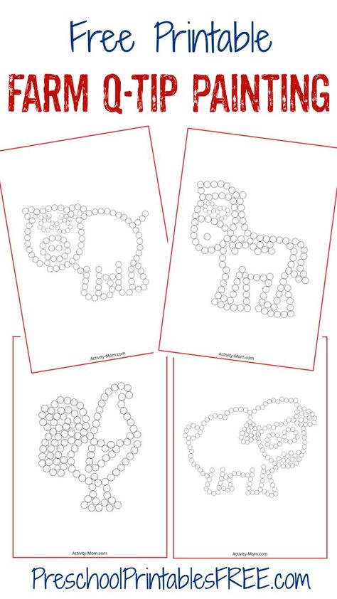 Farm Activities Preschool Printables, Farm Free Printables Preschool, Pig Activities For Preschool Farm Unit, Farm Preschool Fine Motor Activities, Farm Theme Lesson Plans Preschool, Farm Theme Letter Activities, Farm Preschool Centers, Farm Patterns Preschool, Fall Farm Preschool Theme