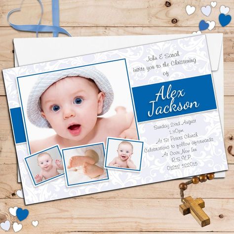 Baby Dedication Invitation, Baptism Invitation For Boys, Dedication Invitations, Christening Invitations Boy, Christening Invitations Girl, Baby Boy Invitations, Invitation Layout, Baptism Photos, Baby Birthday Invitations