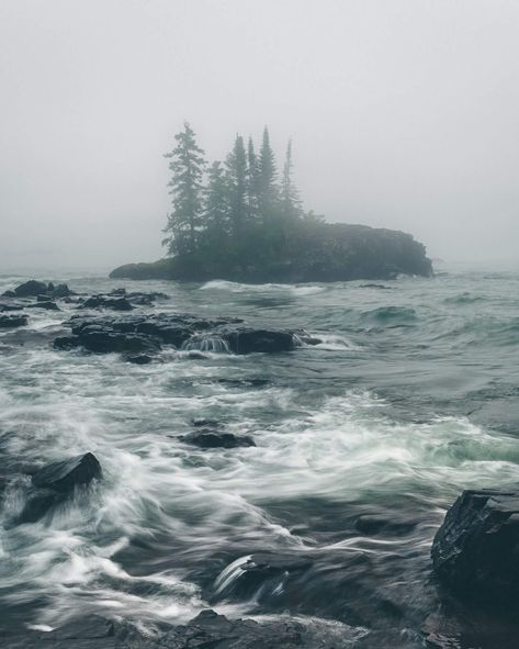 Lake Superior Winter, Foggy Lake Aesthetic, Lake Superior Aesthetic, Great Lakes Aesthetic, Foggy Island, Foggy Aesthetic, Foggy Lake, Shino Aburame, Foggy Day