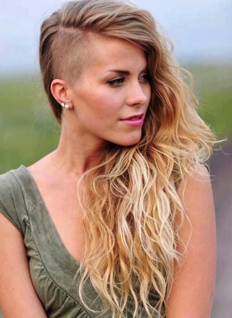 https://flic.kr/p/Mjn3Ng | Image 9-20-16 at 10.40 PM Undercut Long Hair, Half Shaved Hair, Shaved Side Hairstyles, Side Hairstyles, Long Blonde, Undercut Hairstyles, Long Blonde Hair, Shaved Hair, Long Hair Cuts