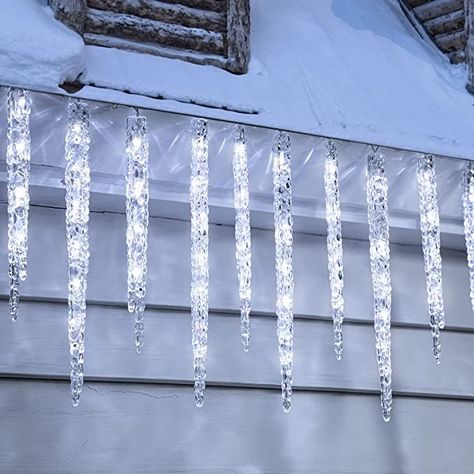 Icicle Lights Outdoor, Led Icicle Lights, Icicle Christmas Lights, Starry String Lights, C9 Christmas Lights, Hanging Christmas Lights, Christmas Products, Icicle Lights, Xmas Lights