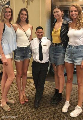 Long Legged models with tiny captain by lowerrider Tall Girl Short Guy, Short People, Tall People, Cool Poses, Short Prom, Tall Girl, Tall Women, Tall Guys, Short Girls