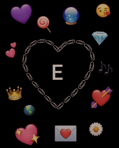 I Love E Wallpaper, Letter E With Heart, E Wallpaper Letter Aesthetic, Letra E Aesthetic, I Love You Lettering, Quotes For Wedding, E Letter, Happy Jar, Hello Kitty Colouring Pages