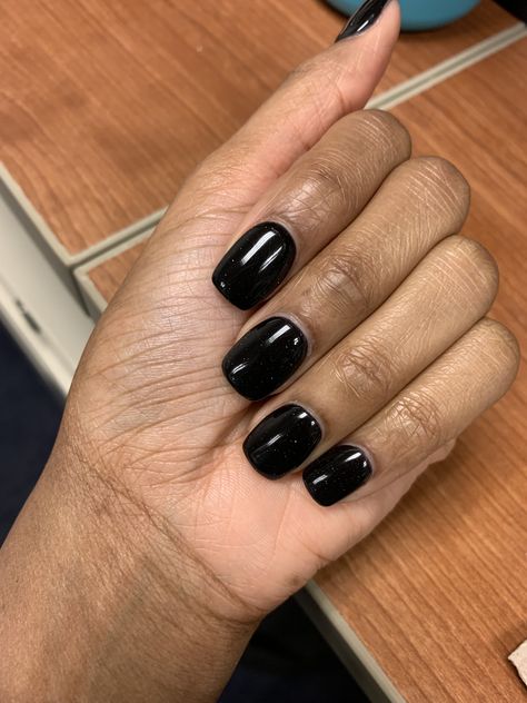 Black with sparkle #snsnails Black Shellac Nails, Black Shellac, S And S Nails, Shellac Manicure, Blush Nails, Shellac Nails, Minimalist Nails, Nail It, Eyes Lips