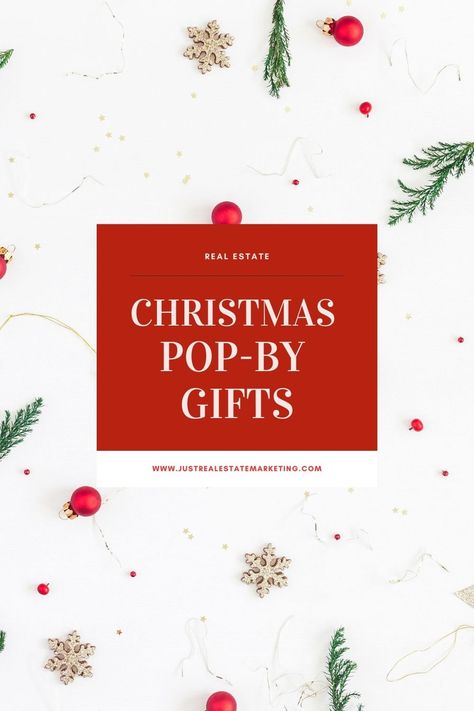 Holiday Pop-By Gifts for Real Estate Clients Have you decided what you are taking your past real estate clients this year as a "pop-by" gift? Here are some great ideas for gifts and thoughtful reminders that you are their real estate agent. #realestateagent #christmaspopby #holidaypopby #popbygifts #realestatepopby #realtorpopby #realtor #realestatemarketing #marketing #realtorlife #luxuryrealtor #luxuryrealestate #clientgifts #realestateclientgifts Realtor Holiday Pop Bys, Pop Bys Real Estate Christmas, Christmas Gifts For Real Estate Clients, Christmas Realtor Pop By, Real Estate Christmas Gifts, Real Estate Client Christmas Gifts, Realtor Pop By Ideas Christmas, Winter Pop Bys Real Estate, Realtor Christmas Gifts For Clients