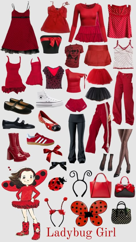 #ladybug #ladybuggirl #ladybugcostume Affordable Halloween Costumes, Street Fashion Inspiration, Modest Streetwear, Modest Street Fashion, 80s Inspired Outfits, Bug Costume, Ladybug Outfits, Ladybug Girl, Ladybug Dress