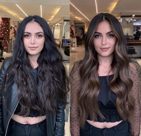 Sombre Hair, Black Hair Balayage, Dark Brunette Hair, Brown Hair Looks, Bronde Balayage, Hair Tint, Brown Hair Inspo, Brunette Hair With Highlights, Balayage Hair Dark