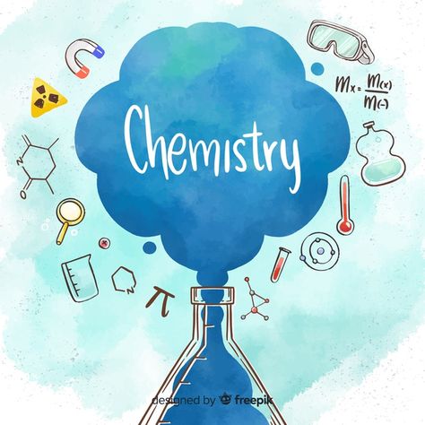 Chemistry Free Vector | Free Vector #Freepik #vector #freewatercolor #freescience #freesmoke #freebottle Chemistry Projects, Chemistry Art, Abstract Science, Project Cover Page, Science Icons, School Book Covers, Science Words, Science Background, Page Borders Design