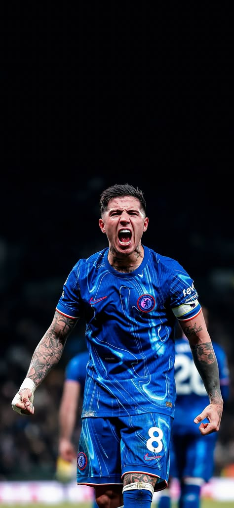 #chelsea #premierleague #wallpapers Chelsea Players Wallpaper, All Football Players Wallpaper, Chelsea Aesthetic Wallpaper, Enzo Wallpaper, Enzo Fernandez Wallpaper, Soccer Player Wallpaper, Chelsea Fc Wallpapers, Ps5 Pfp, Wallpaper Chelsea