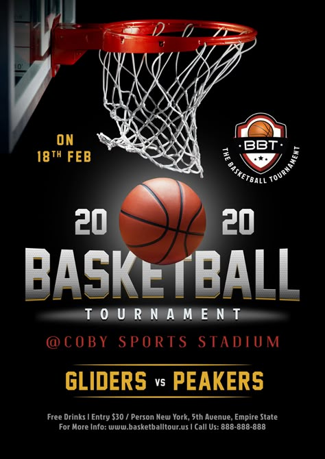 Basketball Fundraiser, Tournament Poster, Basketball Flyer, Free Basketball, Tournament Games, Booklet Template, Flyer Free, Bola Basket, Basketball Posters