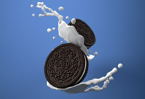 Oreo Milk on Behance Oreo Poster Design, Oreo Png, Oreo Poster, Oreo Ads, Oreo Photography, Oreo And Milk, Oreo Logo, Oreo Aesthetic, Oreo Design