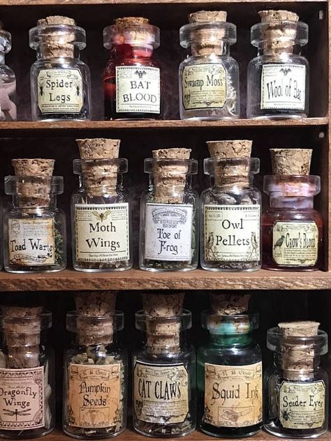 Witch Herbs, Magia Das Ervas, Buku Harry Potter, Anniversaire Harry Potter, Hogwarts Aesthetic, Harry Potter Room, Witch Stuff, Potion Bottle, Harry Potter Aesthetic