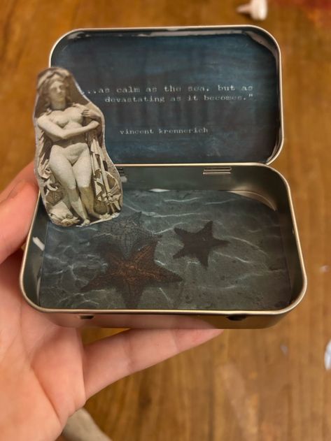 my pocket altar to Amphitrite Amphitrite Altar, Pocket Altar Witches, Pocket Altar, Shrines Box, Mini Altar, Greek Pantheon, Altar Ideas, Witch Spirituality, Altar Cloth