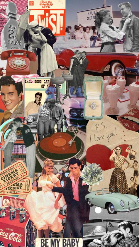 #50s #50sromatic 50s Moodboard Aesthetic, Anni 50 Aesthetic, 50s Party Aesthetic, 50s Americana Aesthetic, 50s And 60s Aesthetic, 50s Wallpaper Iphone, Retro Moodboard Aesthetic, 50s Asthetic, 50s Moodboard