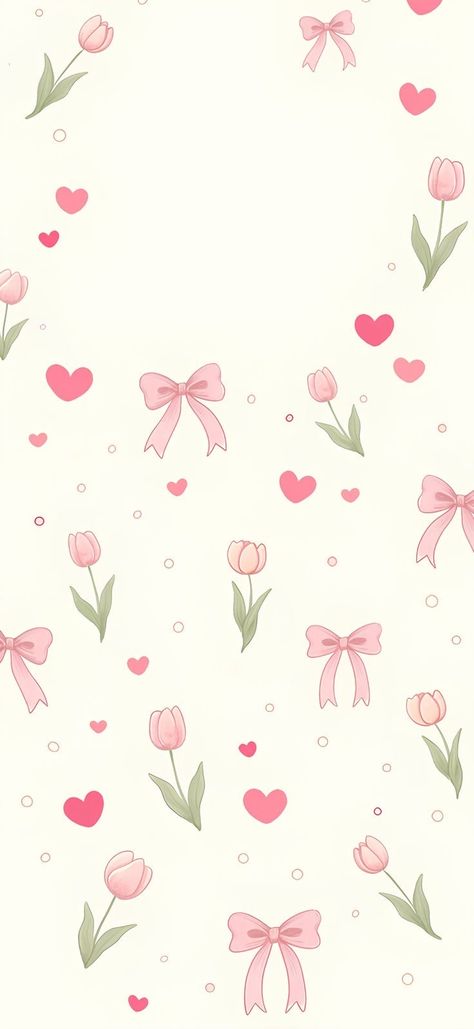 Cute Home Screen Wallpaper, New Wallpaper Iphone, Pink Wallpaper Backgrounds, Floral Wallpaper Iphone, Bow Wallpaper, Wallpaper Doodle, Simple Phone Wallpapers, Wallpaper Animes, Iphone Wallpaper Photos