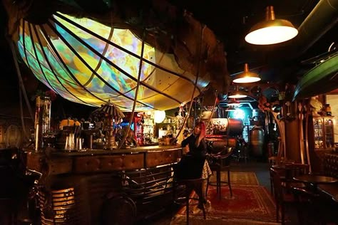 Image result for steampunk event design Industrial Steampunk Interior Design, Steampunk Bar Ideas, Steampunk Cafe, Steampunk Interior Design, Coolest Restaurants, Steampunk Bar, Helsinki Travel, Steampunk Room, Steampunk Store