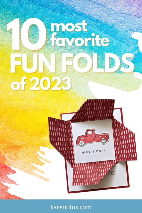 Another 2023 wrap up! Here are the 10 most watched Fun Fold card projects from my YouTube channel. Did your favorite made it to the list? Click on the link to find out! Fancy Fold Card Tutorials, Card Making Templates, Gatefold Cards, Fun Folds, Masculine Birthday Cards, Interactive Cards, Card Making Tutorials, Fancy Fold Cards, Card Tutorial