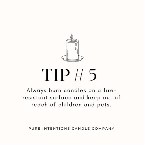 Want to make your candles last longer and burn cleaner? Here's how! 1. Trim the wick - before each burn to 1/4 inch. ✂️ This reduces soot and extends the candle's life. 2. Let it pool – allow the wax to melt across the surface before extinguishing. 🕯️ This prevents tunneling and helps your candle burn evenly. 3. Keep it clean – remove any debris or wick trimmings from the wax pool. 🧹 This ensures a smooth, clean burn. 4. Avoid drafts – place your candle away from vents, fans, or open windo... Darceys Candles, Candle Marketing, Candle Tips, Handmade Candles Diy, Homemade Scented Candles, Candle Quotes, Candle Burn, Candle Bar, Candle Studio