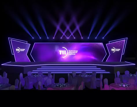 TIP Summit 2020 on Behance Stage Set Up Events, Futuristic Event Design, Futuristic Stage Design, Led Screen Stage Design, Led Stage Design, Led Screen Design, Futuristic Stage, Creative Stage Design, Corporate Stage Design