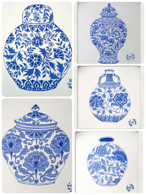 Blue And White China Pattern Design, Blue And White Pottery Vase, Blue China Tattoo White Porcelain, Blue And White China Tattoo, Chinese Porcelain Pattern Blue And White, Porcelain Blue Tattoo, China Porcelain Pattern, Chinese Ceramics Pattern, Blue And White Pottery Painting