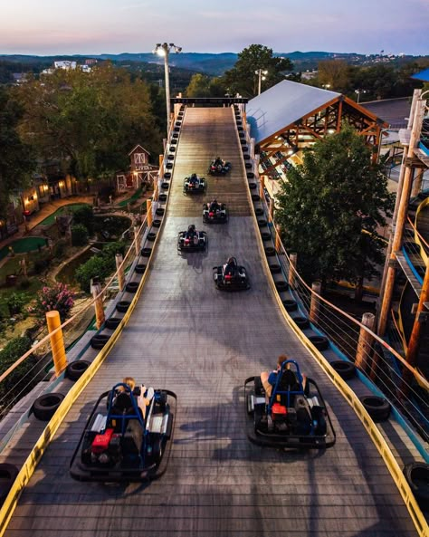 Sports Facility Architecture, Wooden Roller Coaster, Go Kart Tracks, Wilderness Retreat, Dream Horse Barns, Go Kart Racing, Branson Missouri, Building Plans House, Kart Racing