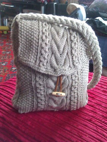 Free Aran Knitting Patterns, Knitted Purse, Knitted Dishcloth Patterns Free, Shoulder Bag Pattern, Dishcloth Patterns Free, Knitting Bag Pattern, Aran Knitting Patterns, Large Knitting, Knit Purse